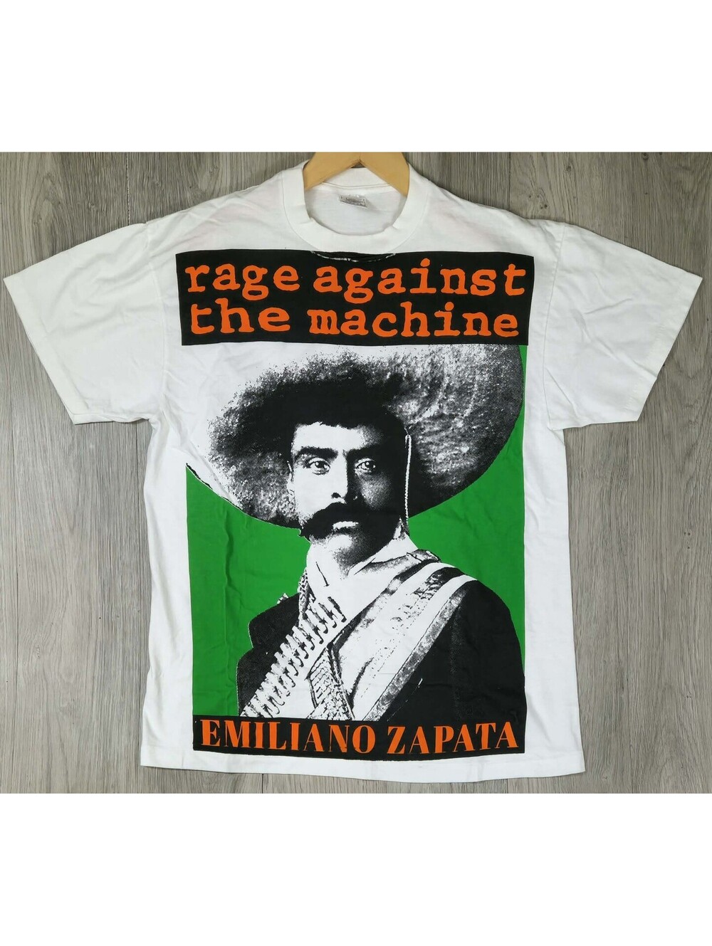 Y2K Rage Against The Machine Emiliano Zapata Double Sided Tee Large
